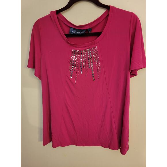Susan Graver Pink Top size L - Picture 1 of 7